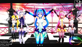 【MMD】ラブリンク【Tda式 - 初音&巡音&弱音&重音&亚北】