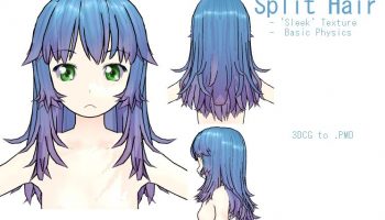 【MMD道具】 Split Hair